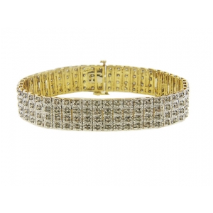 5.00ct Champagne Diamonds 10k Two Tone Gold Bracelet